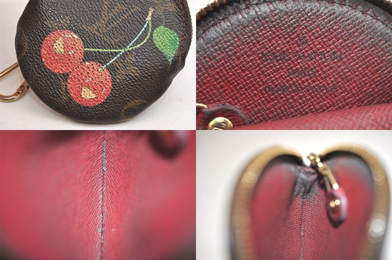 Louis Vuitton Monogram Cherry Porte Monet Ron Coin Purse M95043 LV 4206n