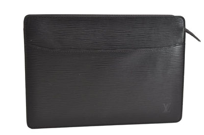 Louis Vuitton Epi Pochette Homme Clutch Handbag Black M52522 LV 4217n