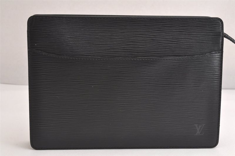Louis Vuitton Epi Pochette Homme Clutch Handbag Black M52522 LV 4217n