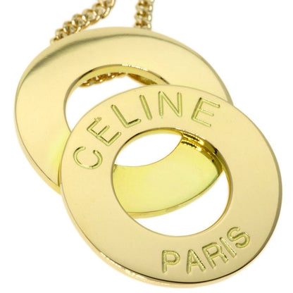 Celine Double Circle Necklace 18K Yellow Gold Ladies