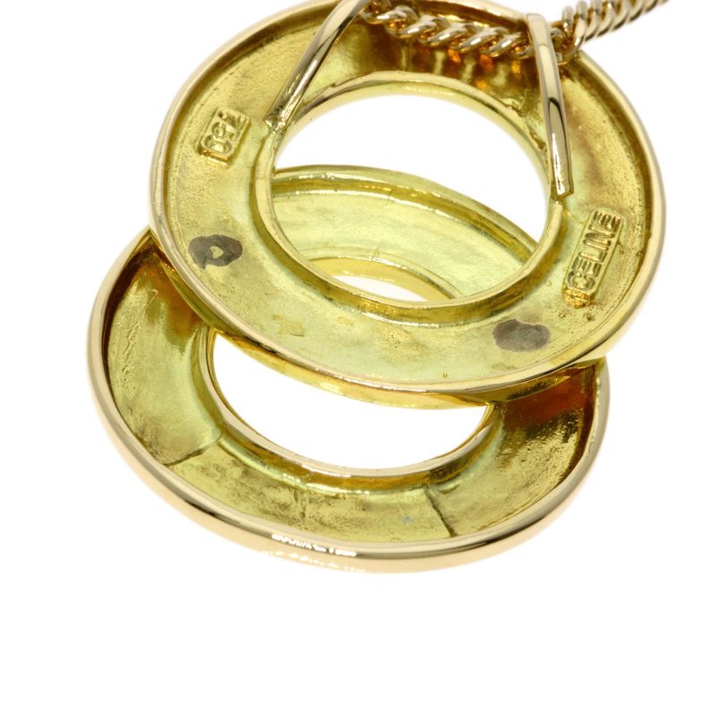 Celine Double Circle Necklace 18K Yellow Gold Ladies