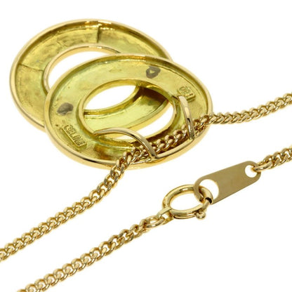 Celine Double Circle Necklace 18K Yellow Gold Ladies