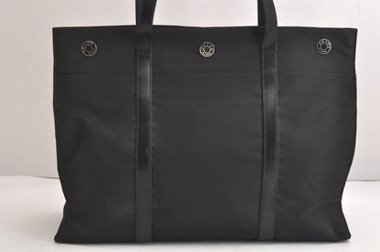 Prada Vintage Nylon Leather Shoulder Bag Black 4222n