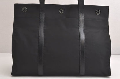 Prada Vintage Nylon Leather Shoulder Bag Black 4222n