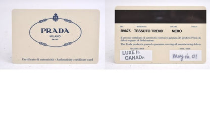 Prada Vintage Nylon Leather Shoulder Bag Black 4222n