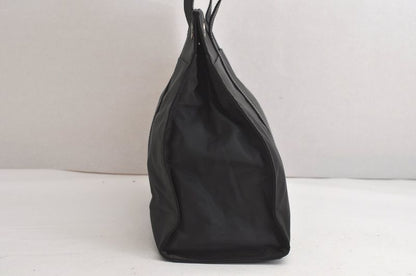 Prada Vintage Nylon Leather Shoulder Bag Black 4222n