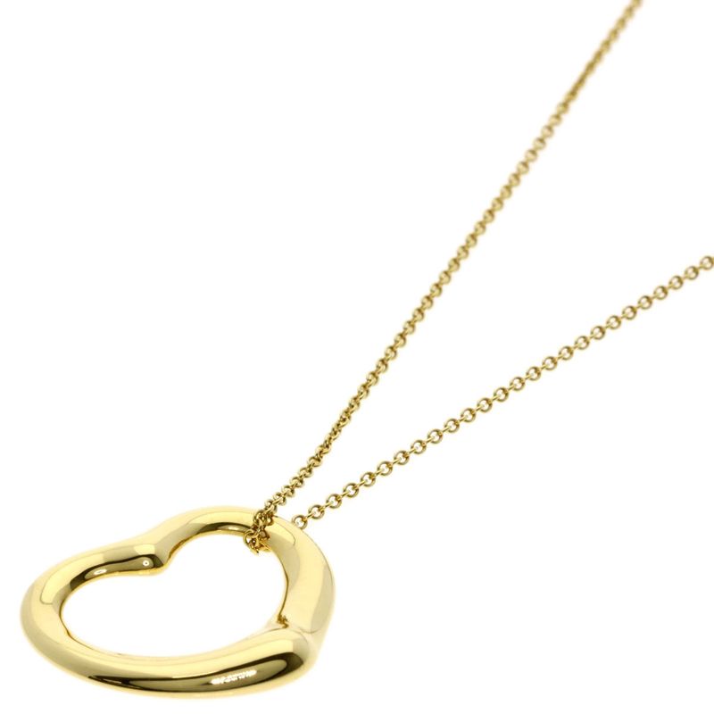 Tiffany & Co Open Heart Necklace 18K Yellow Gold Ladies