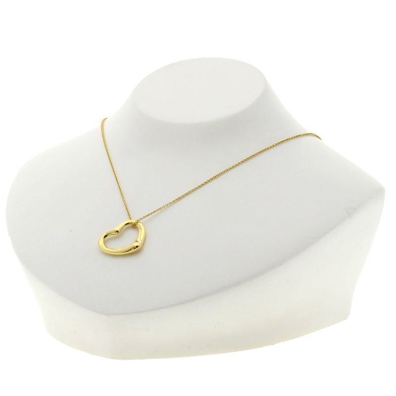 Tiffany & Co Open Heart Necklace 18K Yellow Gold Ladies