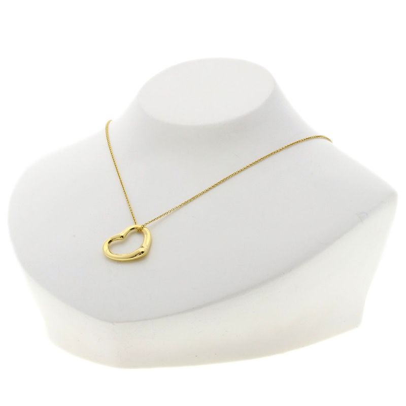 Tiffany & Co Open Heart Necklace 18K Yellow Gold Ladies