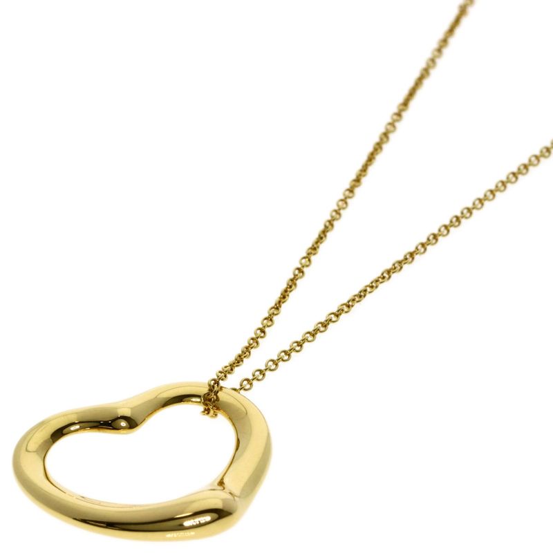 Tiffany & Co Open Heart Necklace 18K Yellow Gold Ladies