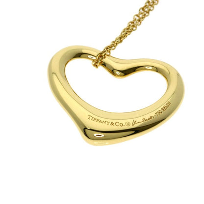 Tiffany & Co Open Heart Necklace 18K Yellow Gold Ladies