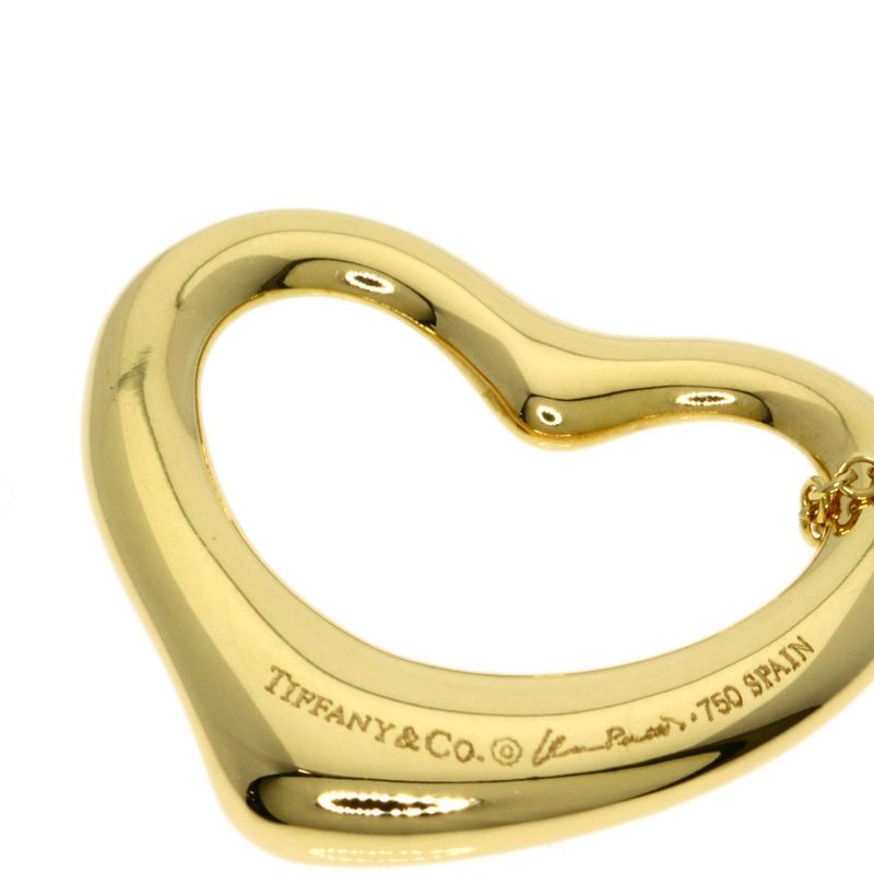 Tiffany & Co Open Heart Necklace 18K Yellow Gold Ladies