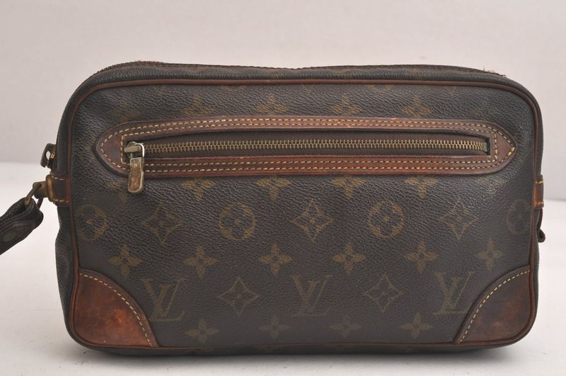 Louis Vuitton Monogram Marly Dragonne GM M51825 Clutch Bag Junk 4227n