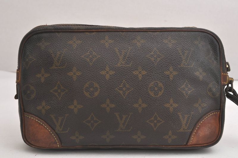 Louis Vuitton Monogram Marly Dragonne GM M51825 Clutch Bag Junk 4227n