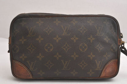 Louis Vuitton Monogram Marly Dragonne GM M51825 Clutch Bag Junk 4227n