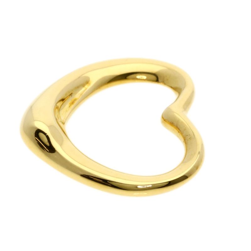 Tiffany & Co Open Heart Pendant Top 18K Yellow Gold Ladies