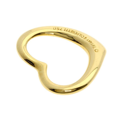 Tiffany & Co Open Heart Pendant Top 18K Yellow Gold Ladies