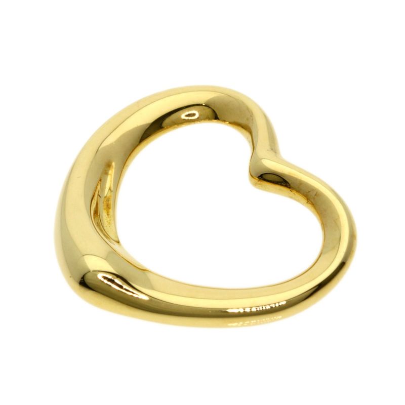 Tiffany & Co Open Heart Pendant Top 18K Yellow Gold Ladies