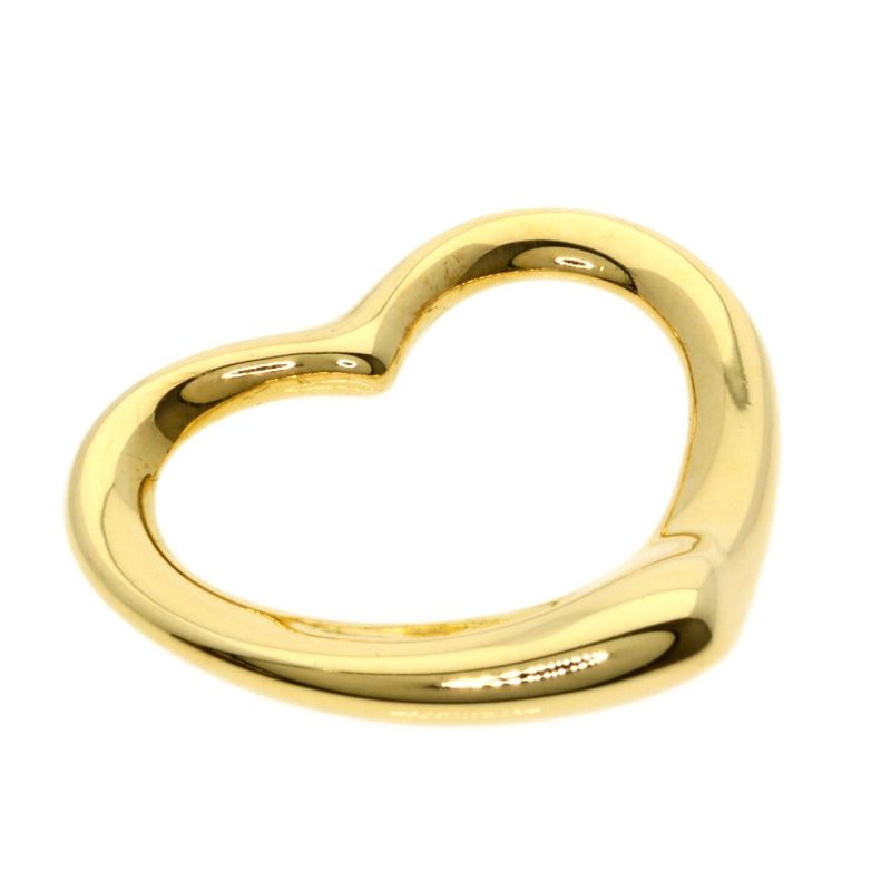 Tiffany & Co Open Heart Pendant Top 18K Yellow Gold Ladies