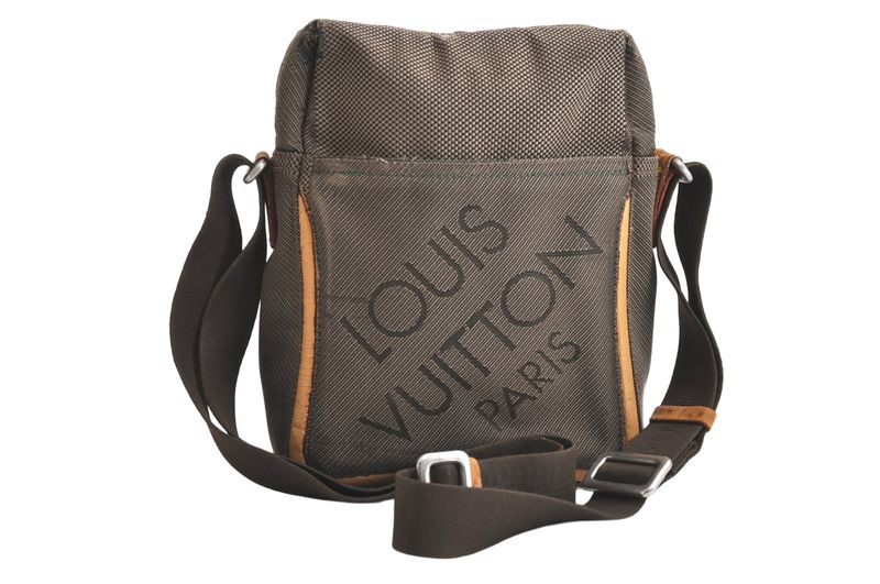 Louis Vuitton Damier Jean Citadin MM Shoulder Bag M93040 Brown 4237n