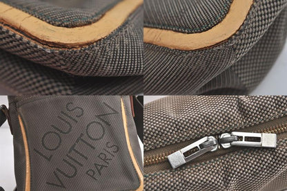 Louis Vuitton Damier Jean Citadin MM Shoulder Bag M93040 Brown 4237n