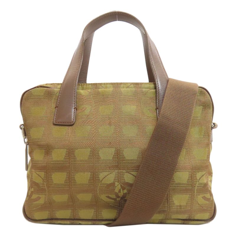 Chanel New Travel Line 2WAY Handbag Nylon Ladies