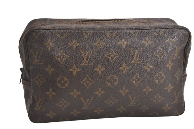 Louis Vuitton Monogram Trousse Toilette 28 Clutch Handbag Old Shape 4241n