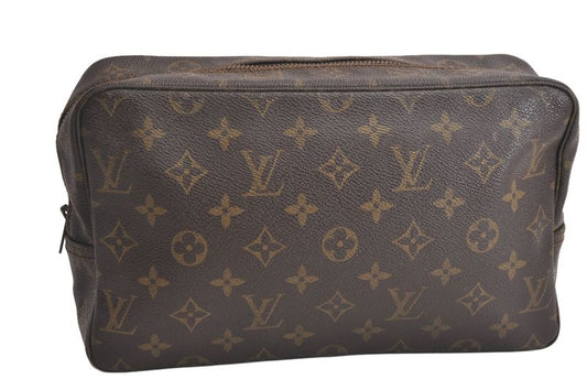 Louis Vuitton Monogram Trousse Toilette 28 Clutch Handbag Old Shape 4241n