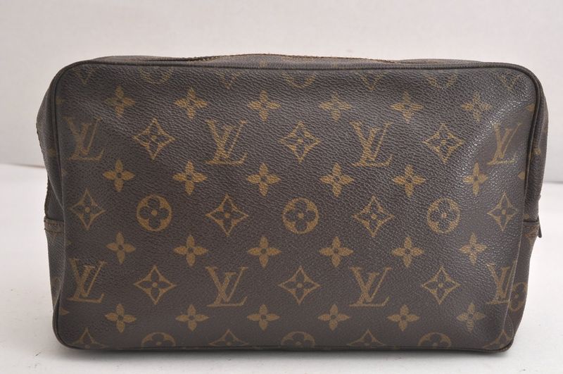 Louis Vuitton Monogram Trousse Toilette 28 Clutch Handbag Old Shape 4241n