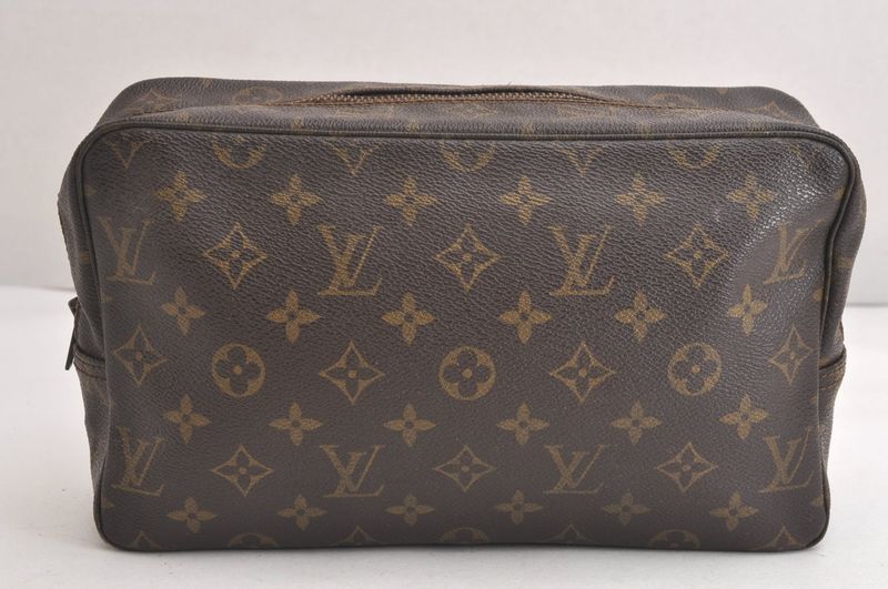 Louis Vuitton Monogram Trousse Toilette 28 Clutch Handbag Old Shape 4241n