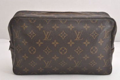 Louis Vuitton Monogram Trousse Toilette 28 Clutch Handbag Old Shape 4241n