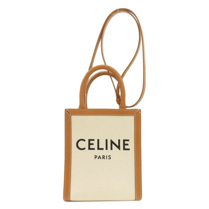 Celine Mini Vertical Cabas 2WAY Handbag Canvas Women