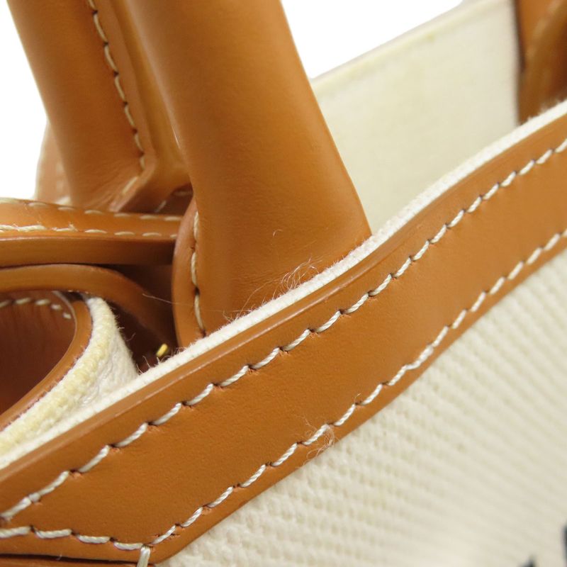 Celine Mini Vertical Cabas 2WAY Handbag Canvas Women