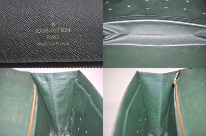 Louis Vuitton Taiga Clad Clutch Handbag Wallet Green M30194 LV 4243n