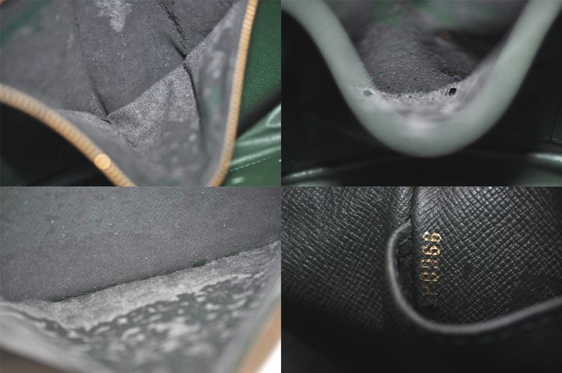 Louis Vuitton Taiga Clad Clutch Handbag Wallet Green M30194 LV 4243n