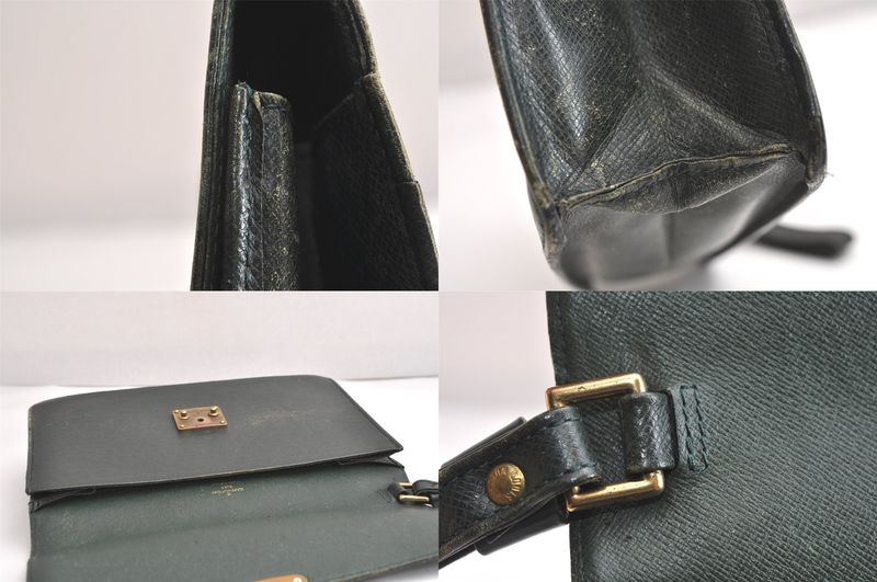 Louis Vuitton Taiga Clad Clutch Handbag Wallet Green M30194 LV 4243n