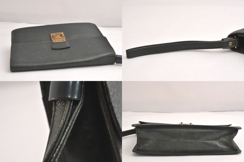 Louis Vuitton Taiga Clad Clutch Handbag Wallet Green M30194 LV 4243n