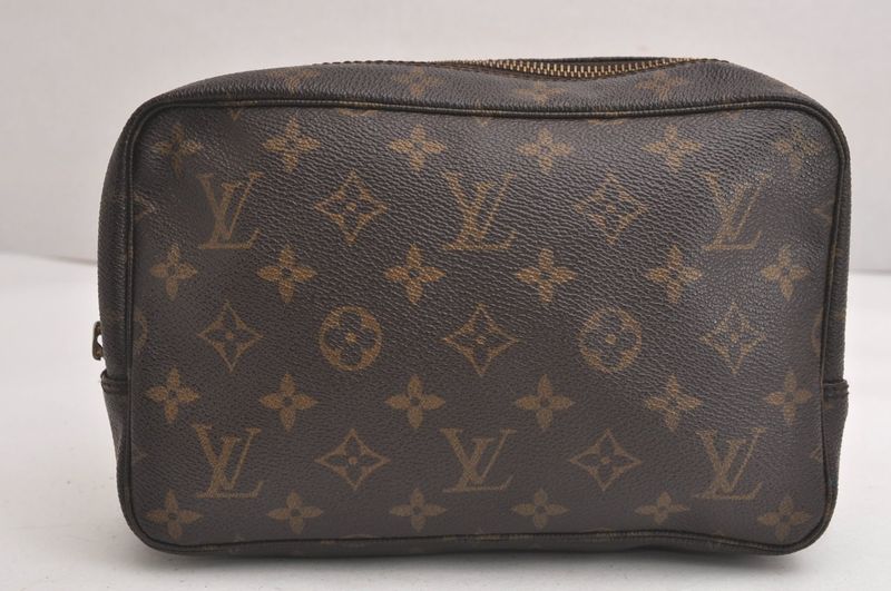 Louis Vuitton Monogram Trousse Toilette 23 Clutch Bag M47524 LV Junk 4246n