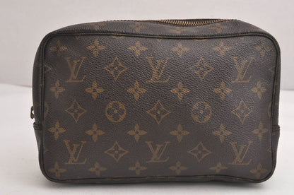 Louis Vuitton Monogram Trousse Toilette 23 Clutch Bag M47524 LV Junk 4246n