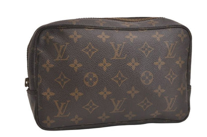 Louis Vuitton Monogram Trousse Toilette 23 Clutch Bag M47524 LV Junk 4246n