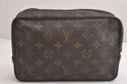 Louis Vuitton Monogram Trousse Toilette 23 Clutch Bag M47524 LV Junk 4246n