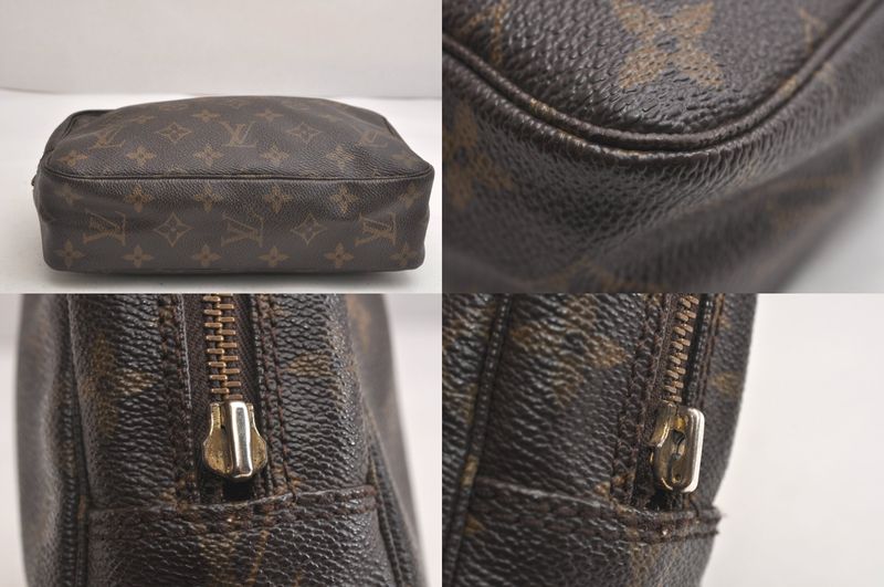 Louis Vuitton Monogram Trousse Toilette 23 Clutch Bag M47524 LV Junk 4246n
