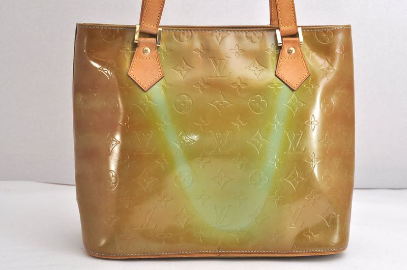 Louis Vuitton Vernis Houston Shoulder Bag Light Green M91005 LV 4249n