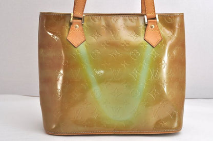 Louis Vuitton Vernis Houston Shoulder Bag Light Green M91005 LV 4249n