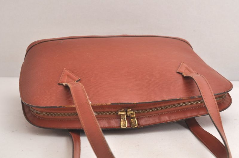 Louis Vuitton Epi Le Sac Shoulder Tote Bag Brown M52283 LV 4255n
