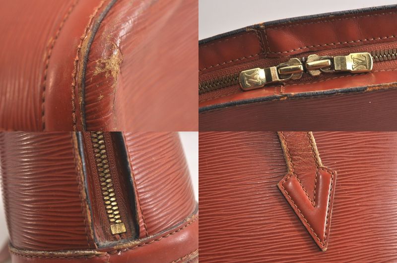 Louis Vuitton Epi Le Sac Shoulder Tote Bag Brown M52283 LV 4255n