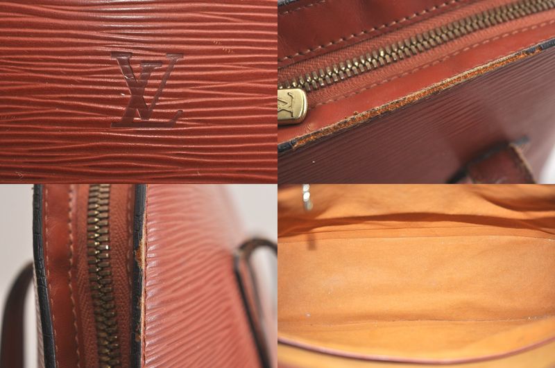 Louis Vuitton Epi Le Sac Shoulder Tote Bag Brown M52283 LV 4255n