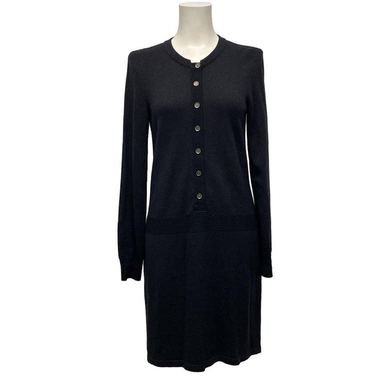 Chanel Dress Size 38 M Women - P44599 Black Long Sleeves Knee Length 2012 Knit