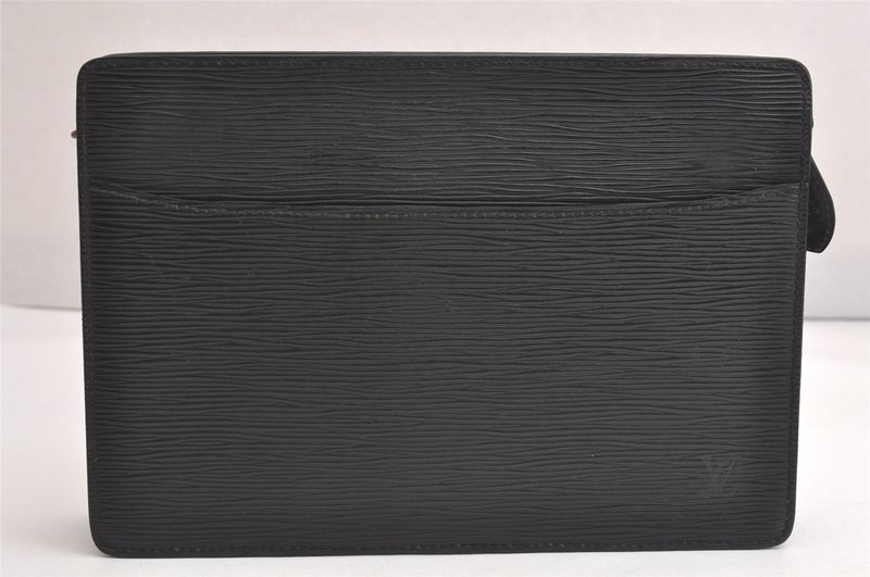 Louis Vuitton Epi Pochette Homme Clutch Handbag Black M52522 LV 4258n