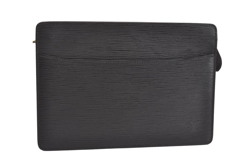 Louis Vuitton Epi Pochette Homme Clutch Handbag Black M52522 LV 4258n
